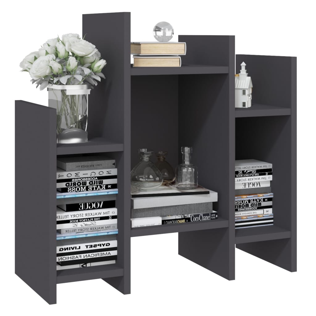 vidaXL Side Cabinet Gray 23.6"x10.2"x23.6" Engineered Wood