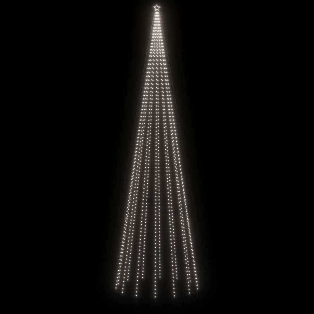 vidaXL Christmas Cone Tree Cold White 1134 LEDs 8x26 ft