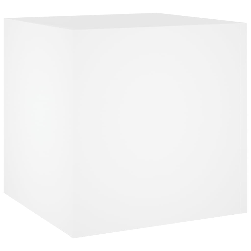 vidaXL Planter Box White 15.7"x15.7"x15.7" Engineered Wood