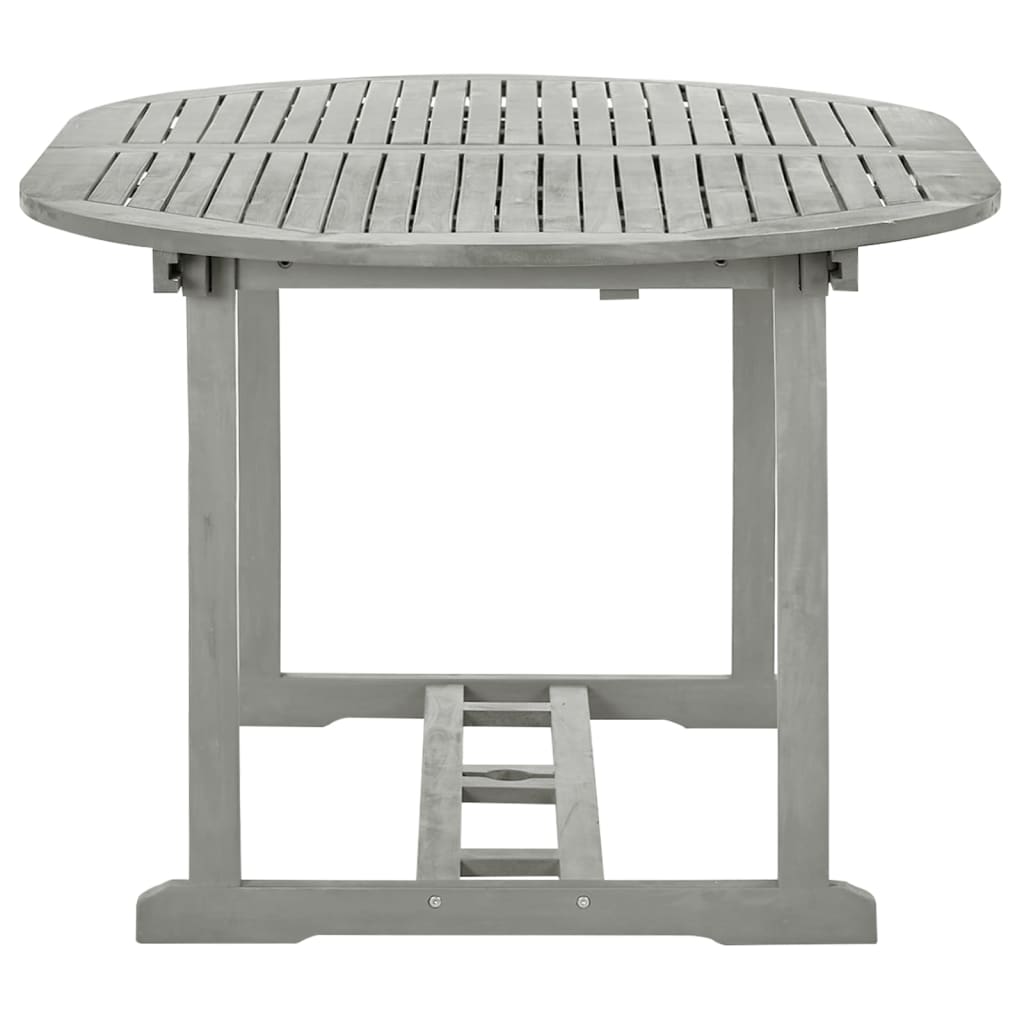 vidaXL Patio Table Gray 78.7" x 39.4" x 29.5" Solid Acacia Wood