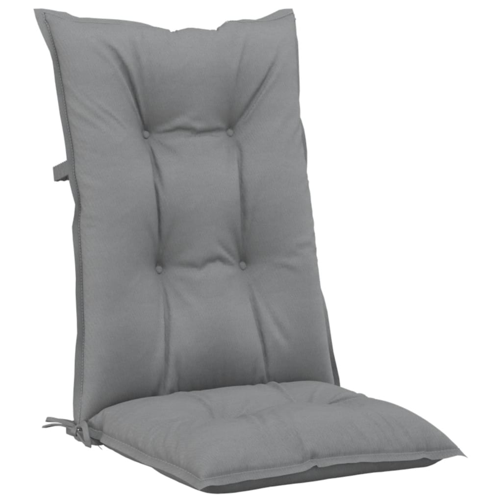 vidaXL Garden Highback Chair Cushions 6 pcs Gray 47.2"x19.7"x2.8" Fabric