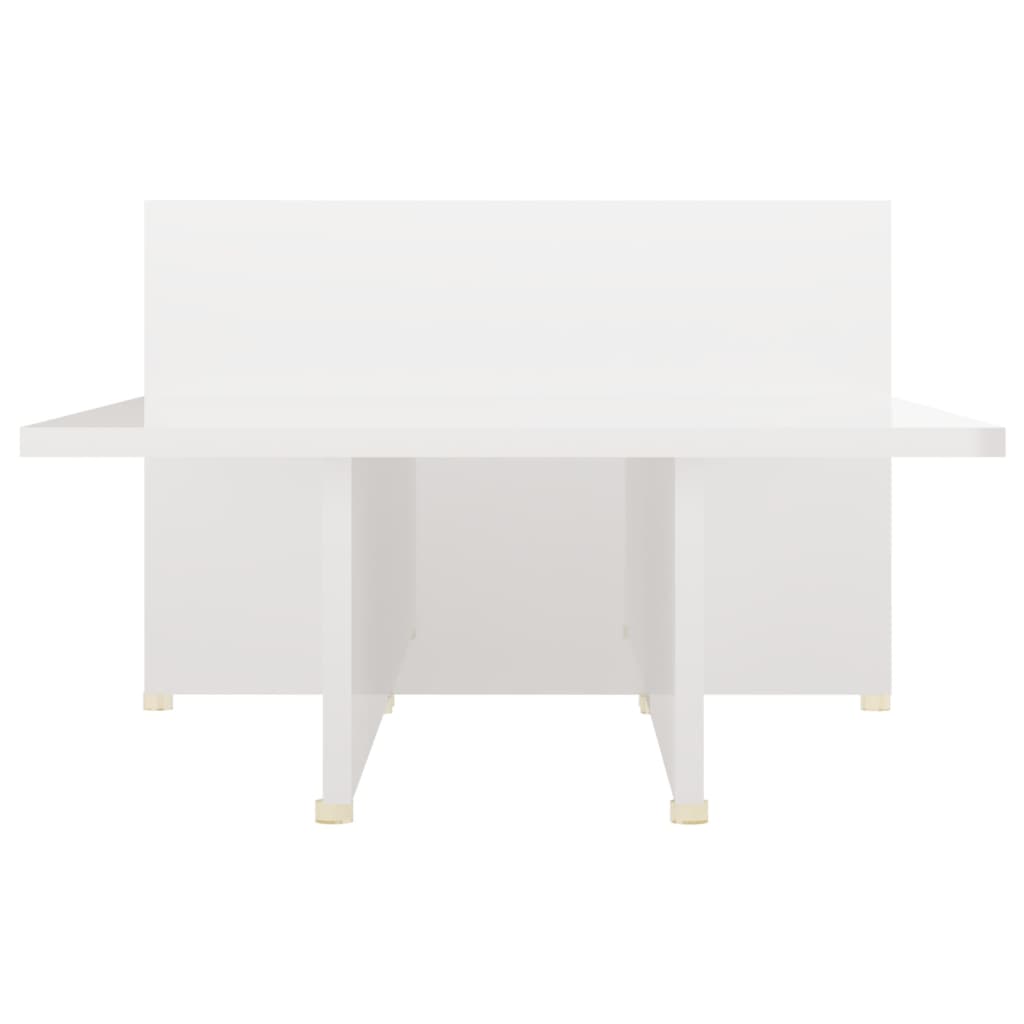 vidaXL Coffee Table High Gloss White 43.9"x19.7"x13" Engineered Wood