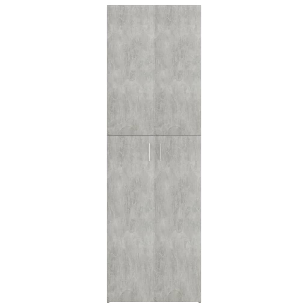 vidaXL Office Cabinet Concrete Gray 23.6"x12.6"x74.8" Engineered Wood