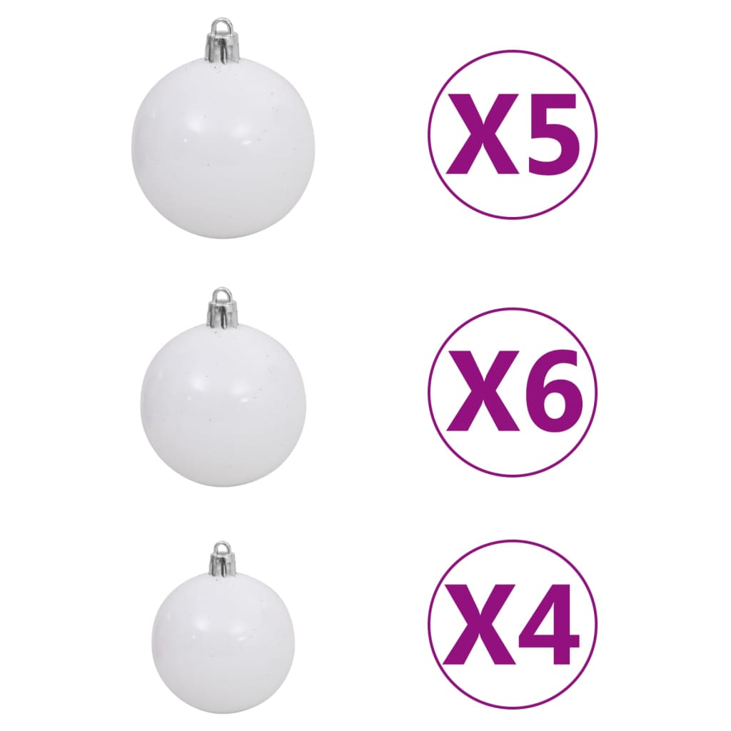 vidaXL Artificial Pre-lit Christmas Tree with Ball Set 35.4" Green