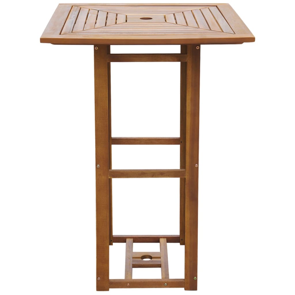 vidaXL Bistro Table 29.5"x29.5"x43.3" Solid Acacia Wood