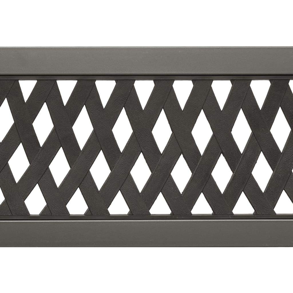 vidaXL Twin Patio Bench 96.9" Gray Steel