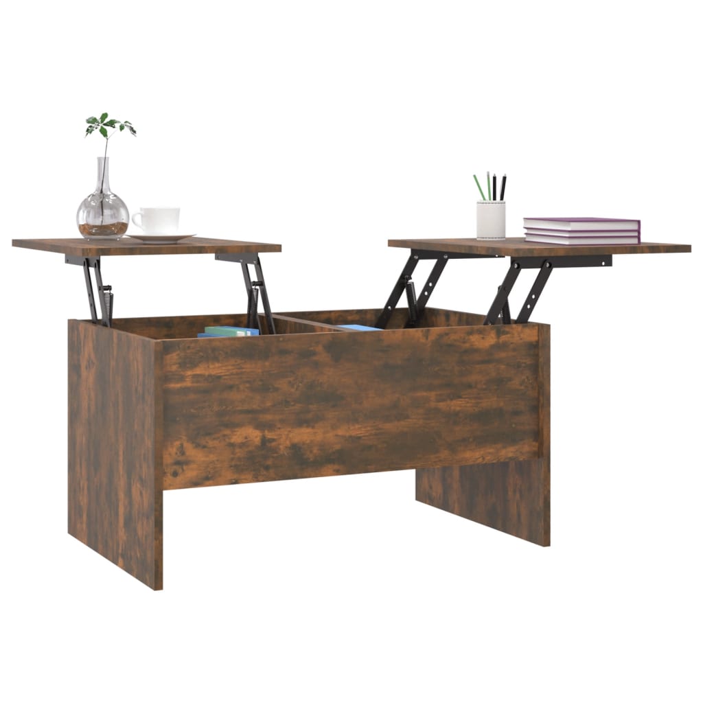vidaXL Coffee Table Smoked Oak 31.5"x19.7"x16.7" Engineered Wood