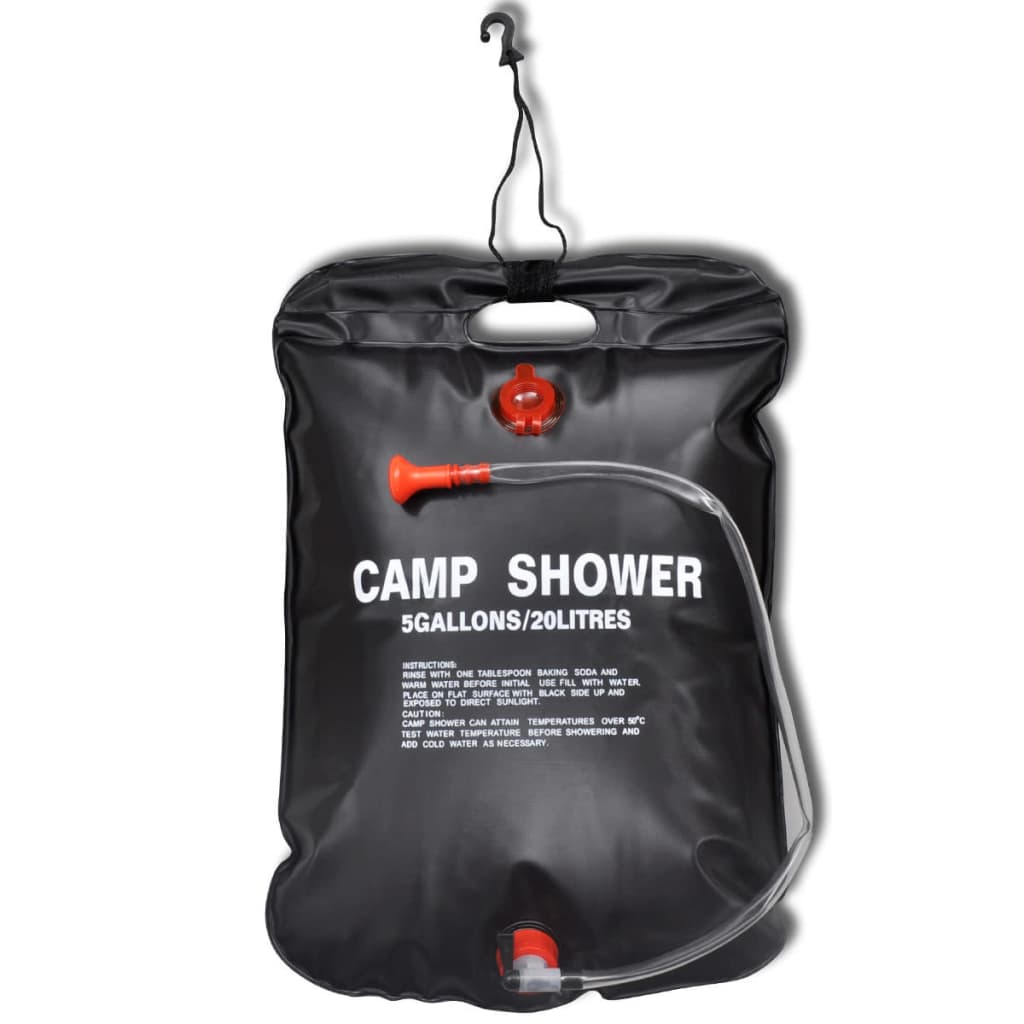 Camp Shower Solar Shower Outdoor Bath 5.3 gal 2 pcs