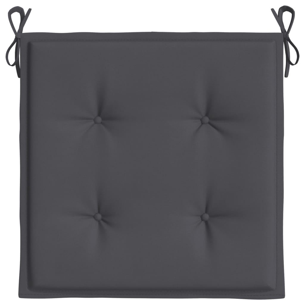 vidaXL Garden Chair Cushions 4 pcs Anthracite 15.7"x15.7"x1.2" Oxford Fabric