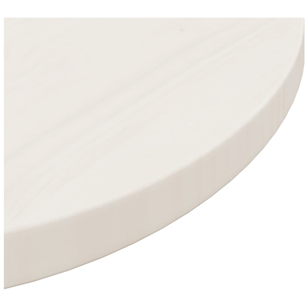 vidaXL Table Top White Ø19.7"x1" Solid Wood Pine