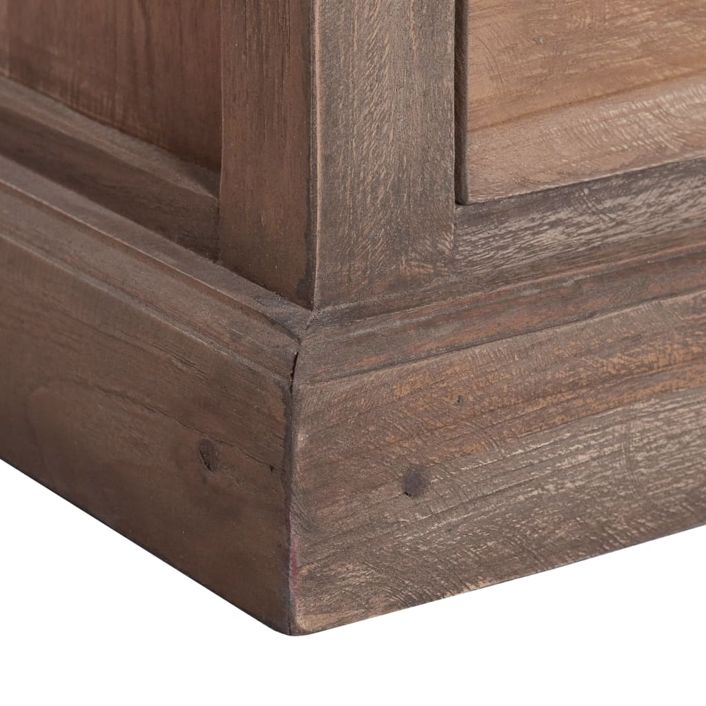 vidaXL Sideboard 35.4"x11.8"x22.8" Solid Teak Wood