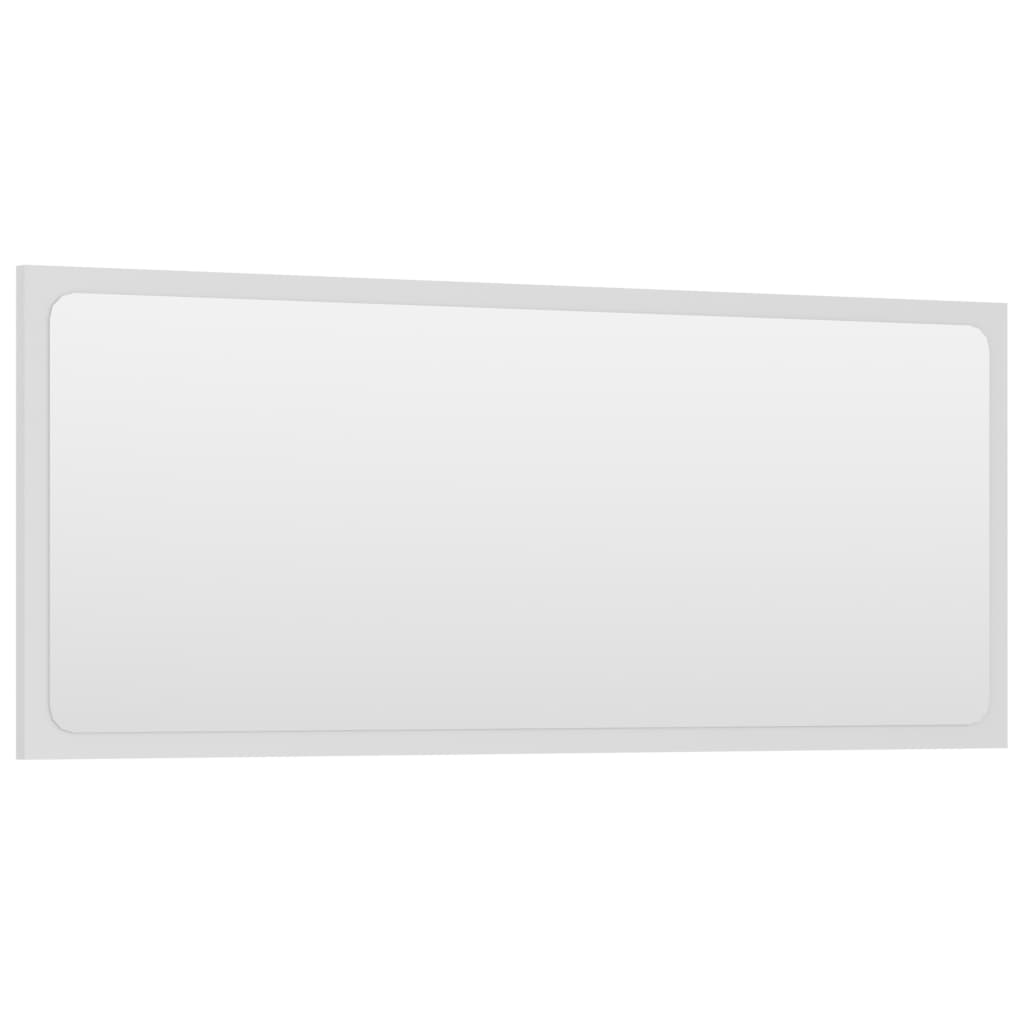 vidaXL Bathroom Mirror White 35.4"x0.6"x14.6" Chipboard