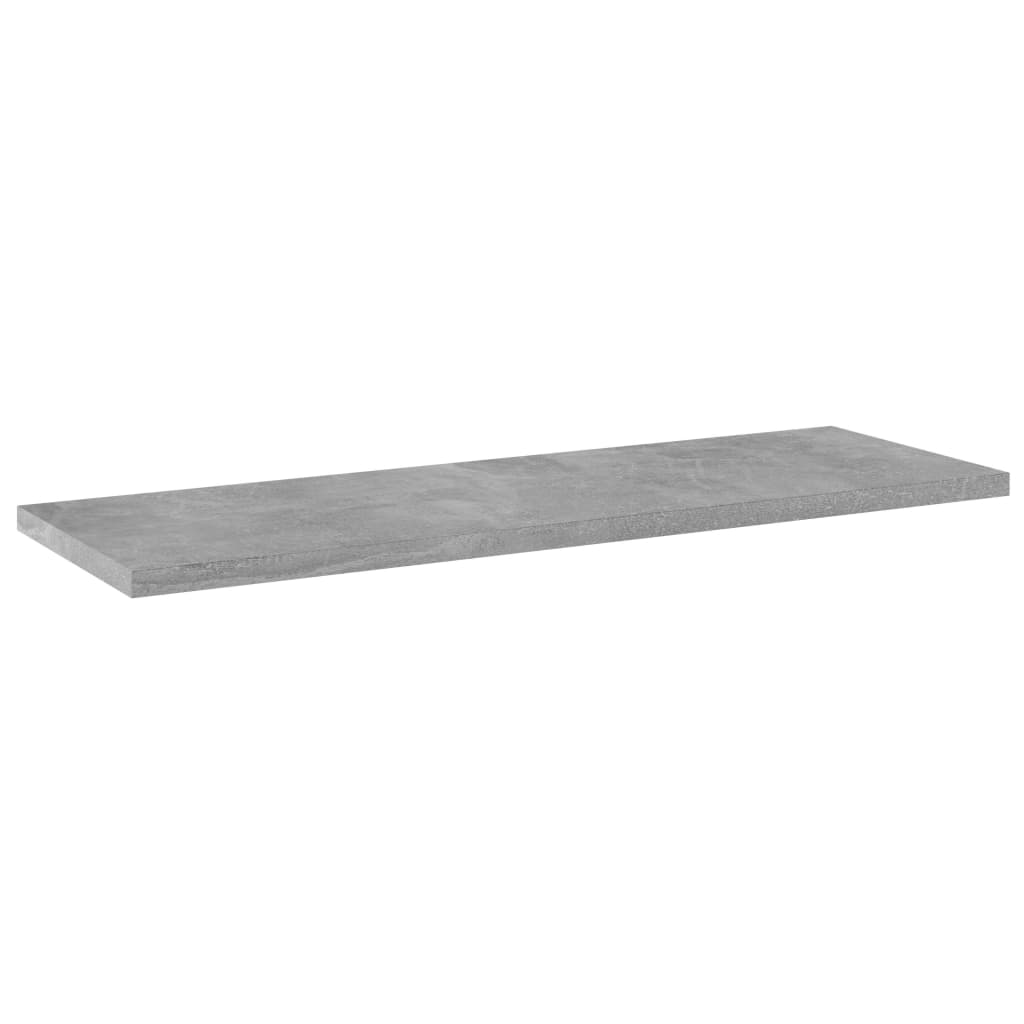 vidaXL Bookshelf Boards 4 pcs Concrete Gray 23.6"x7.9"x0.6" Chipboard
