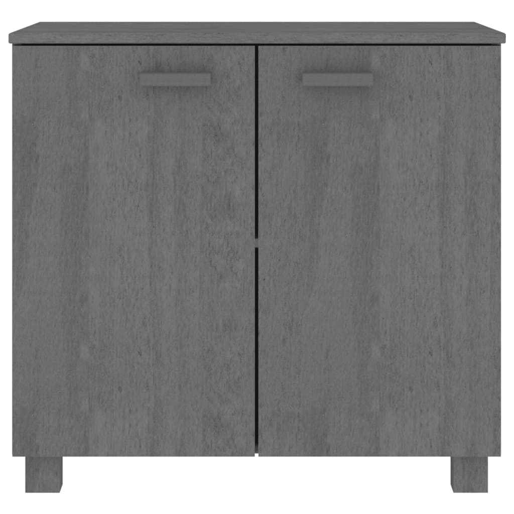 vidaXL Sideboard HAMAR Dark Gray 33.5"x13.8"x31.5" Solid Wood Pine