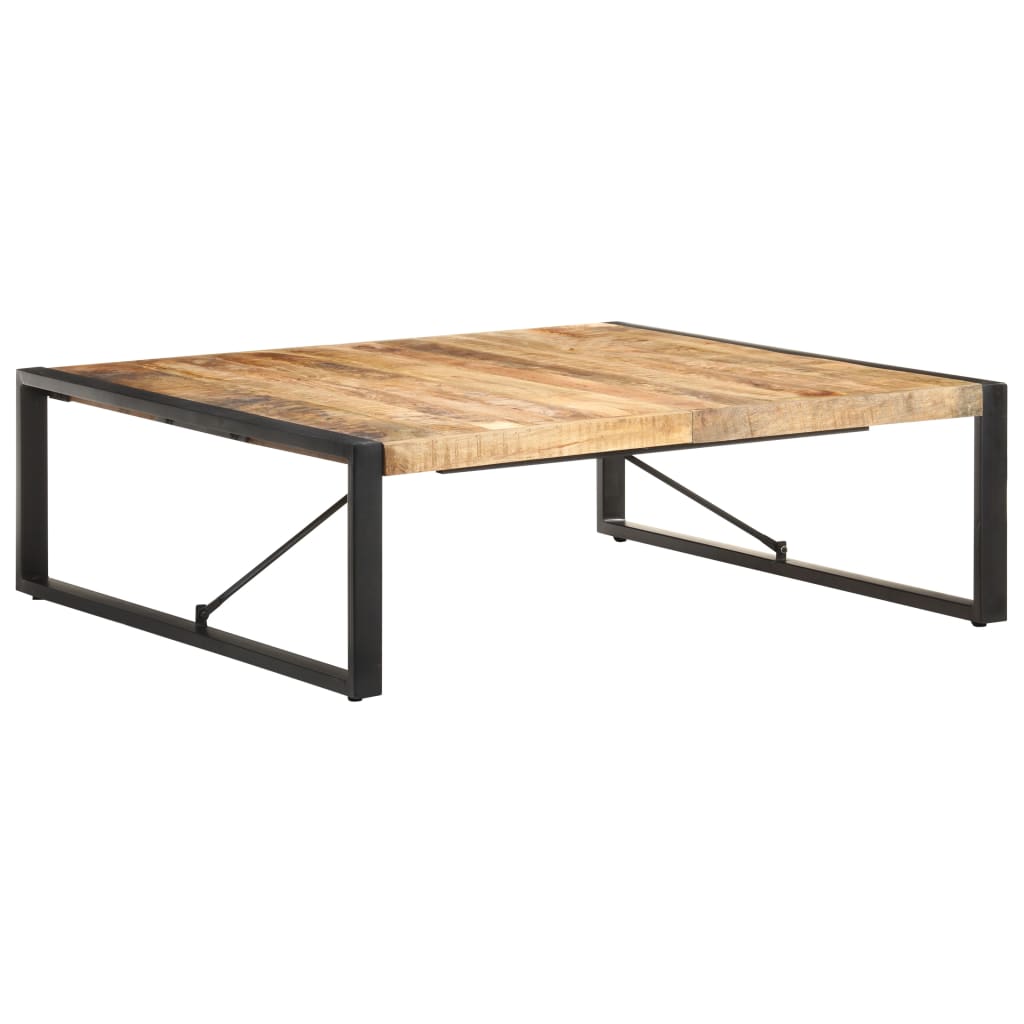 vidaXL Coffee Table 47.2"x47.2"x15.7" Rough Mango Wood