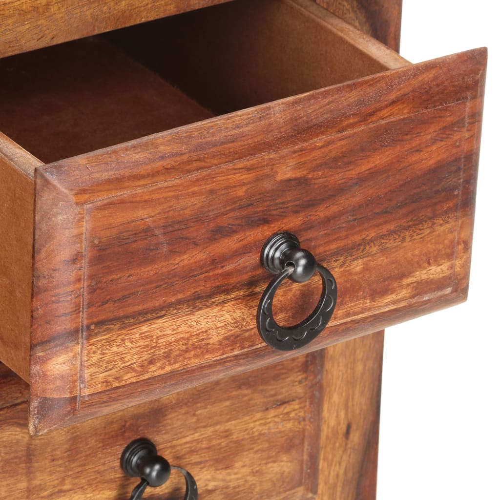vidaXL Drawer Cabinet 23.6"x13.8"x29.5" Solid Sheesham Wood