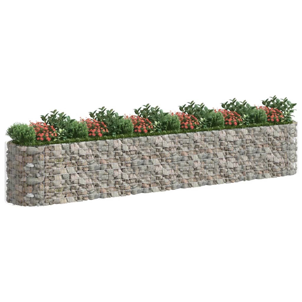 vidaXL Gabion Raised Bed Galvanized Iron 236.2"x39.4"x39.4"