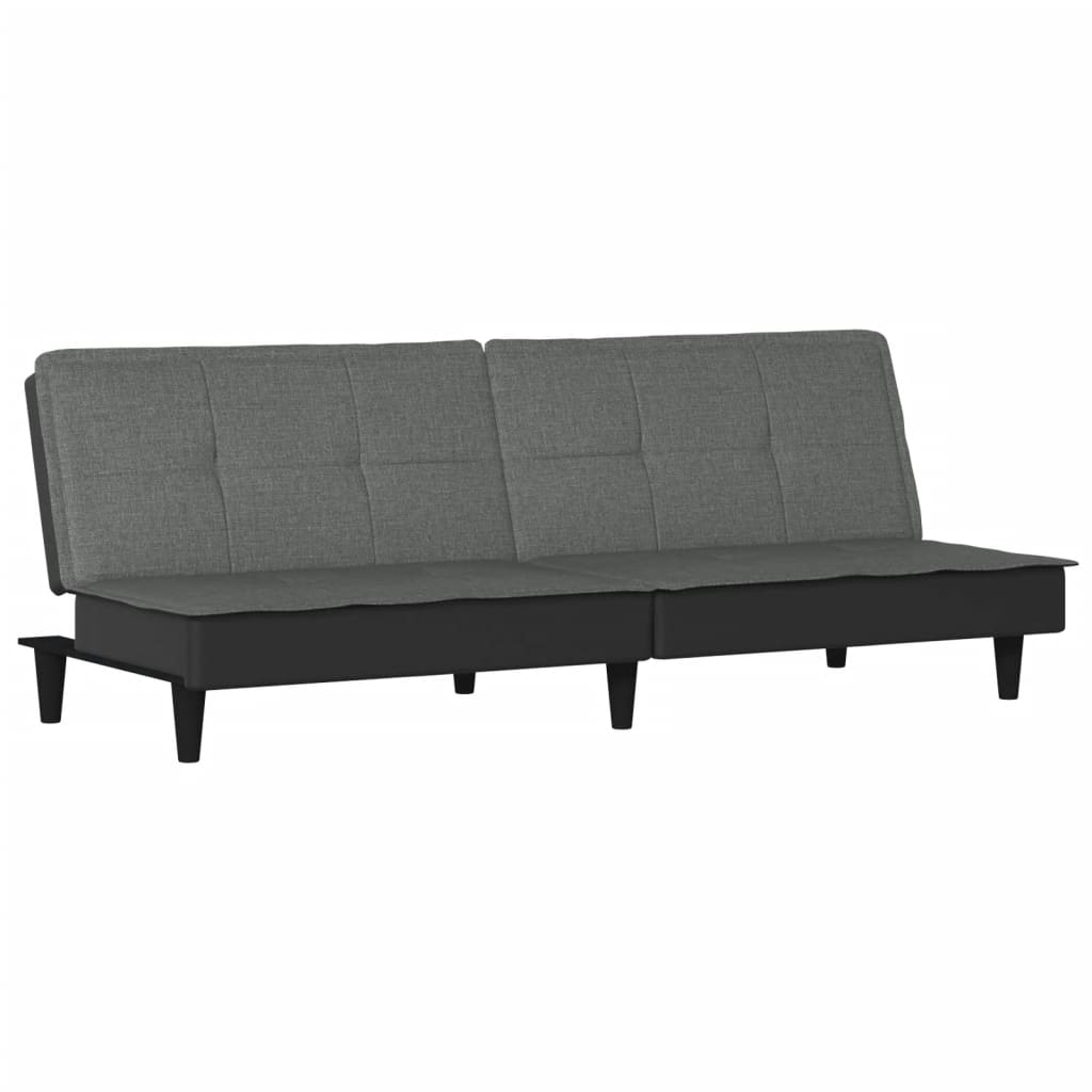 vidaXL Sofa Bed Dark Gray Fabric