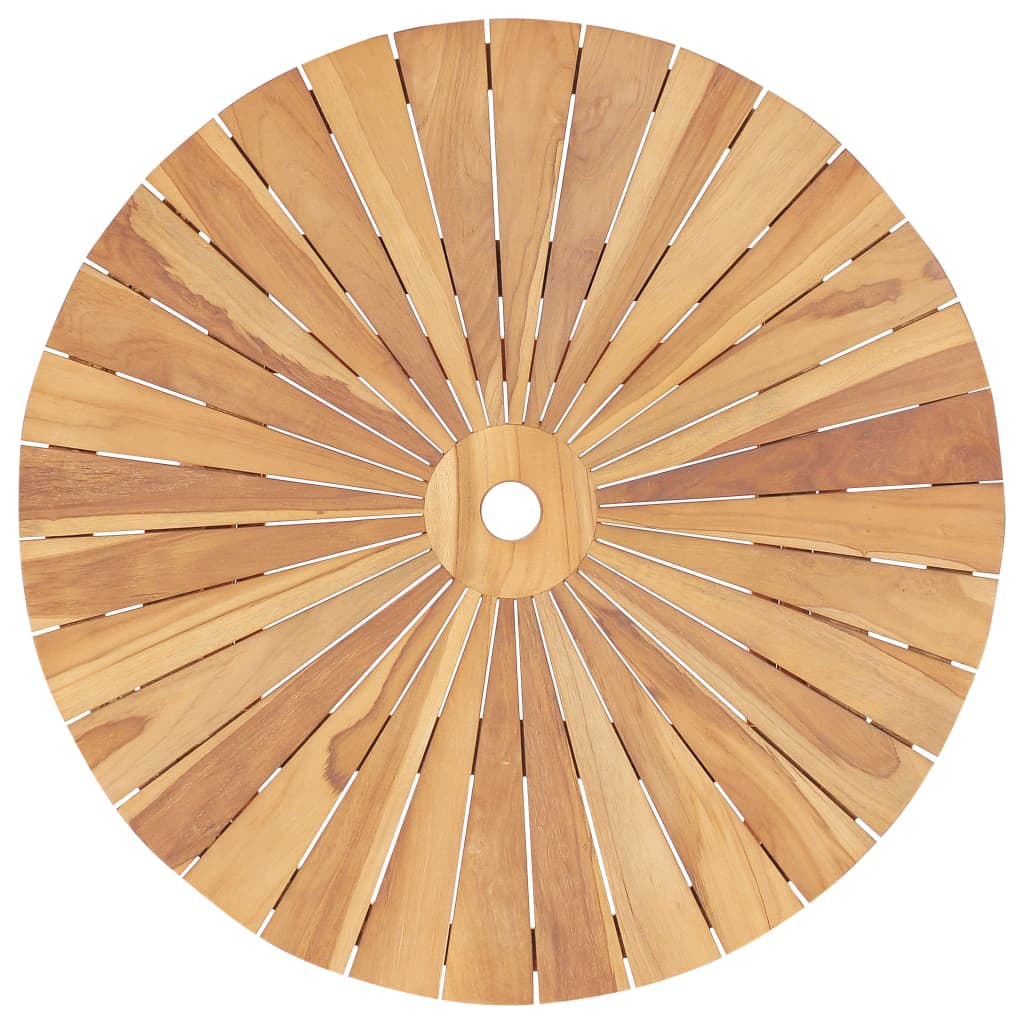 vidaXL Folding Patio Table Ø 33.5" Solid Teak Wood