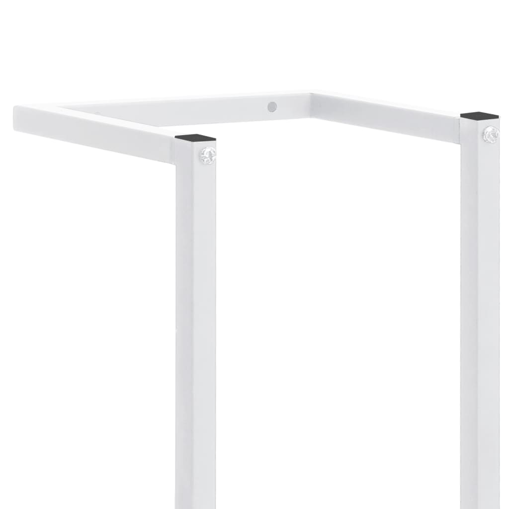 vidaXL Towel Rack White 9.8"x7.9"x37.4" Steel