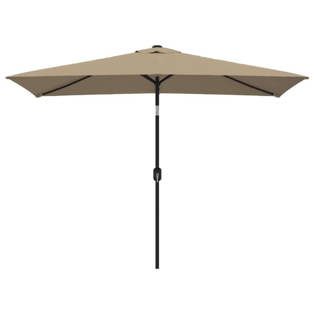 vidaXL Outdoor Parasol with Metal Pole 118"x78.7" Taupe