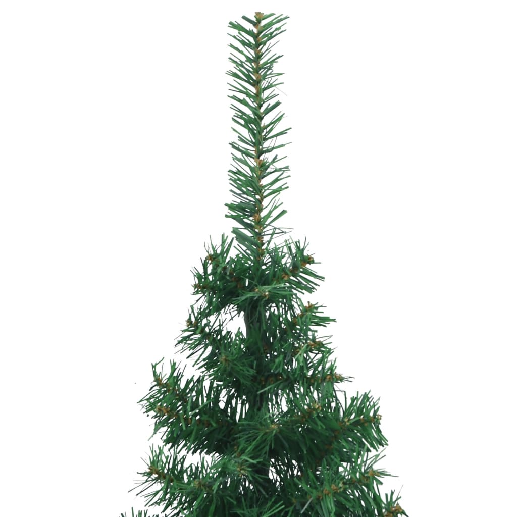 vidaXL Corner Artificial Christmas Tree Green 82.7" PVC
