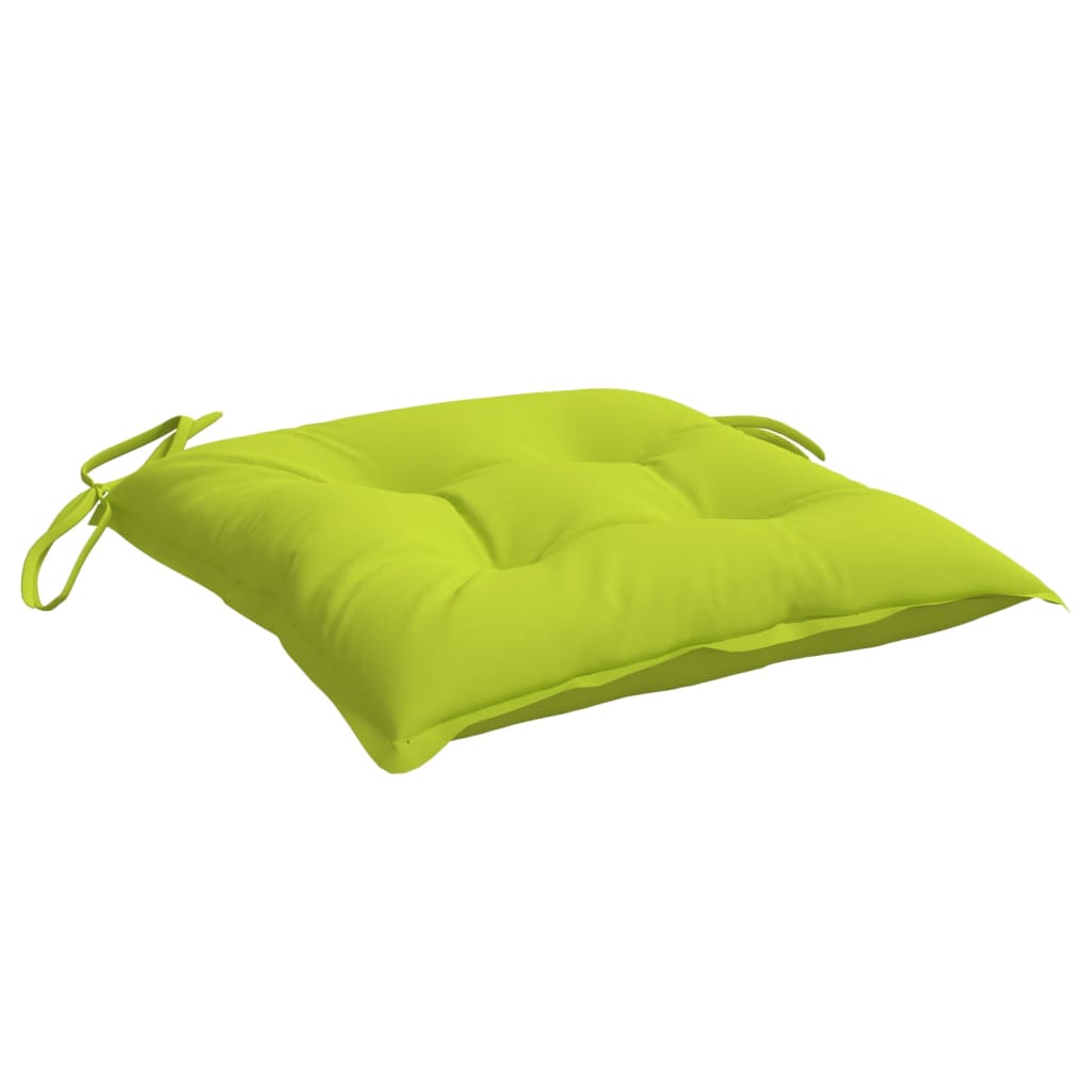 vidaXL Chair Cushions 2 pcs Bright Green 19.7"x19.7"x2.8" Oxford Fabric