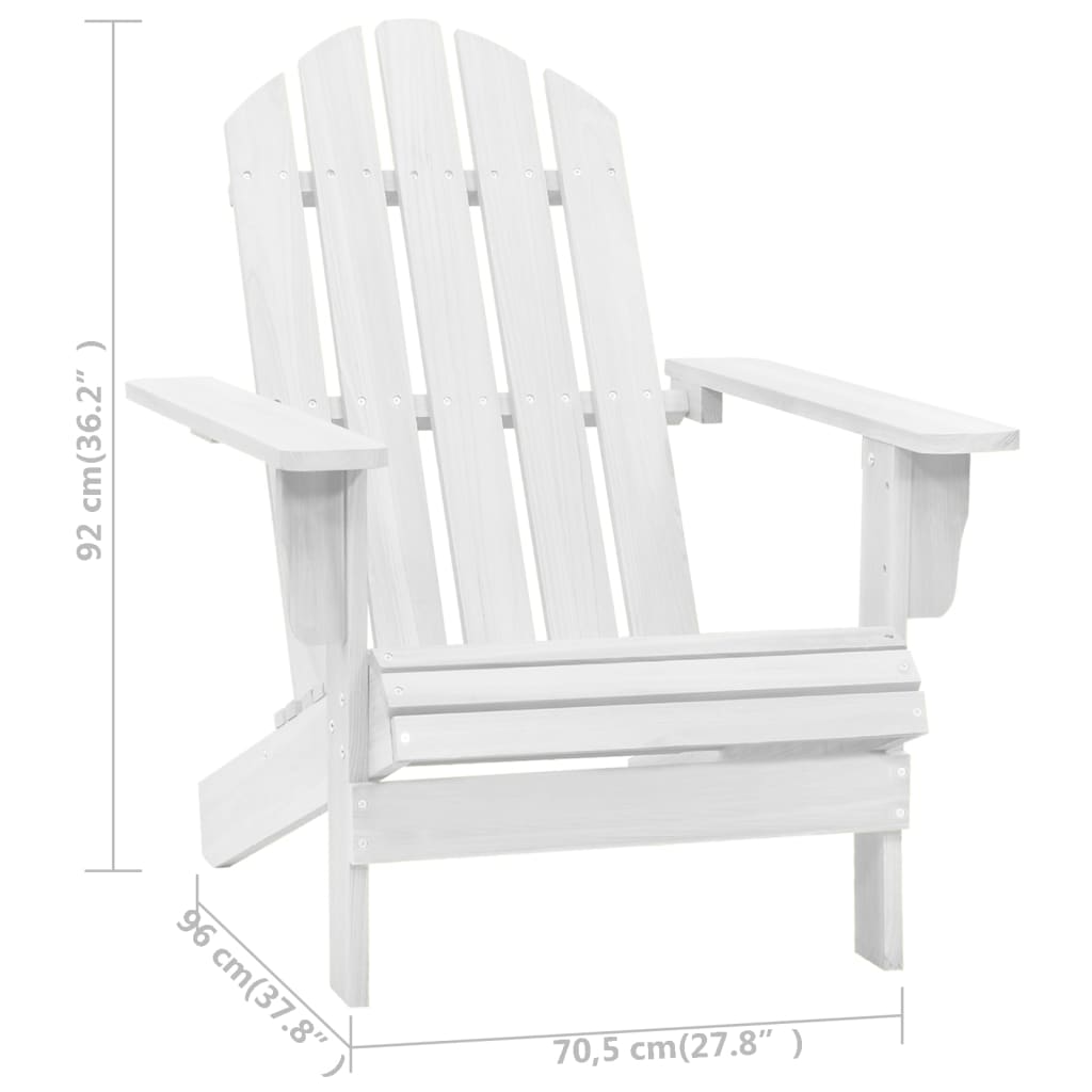 vidaXL Patio Chair Wood White