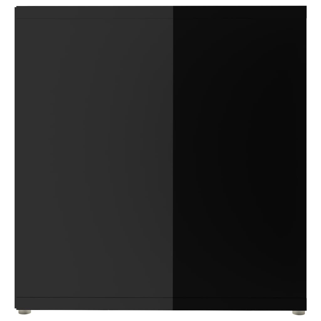 vidaXL TV Cabinet High Gloss Black 56.1"x13.8"x14.4" Engineered Wood