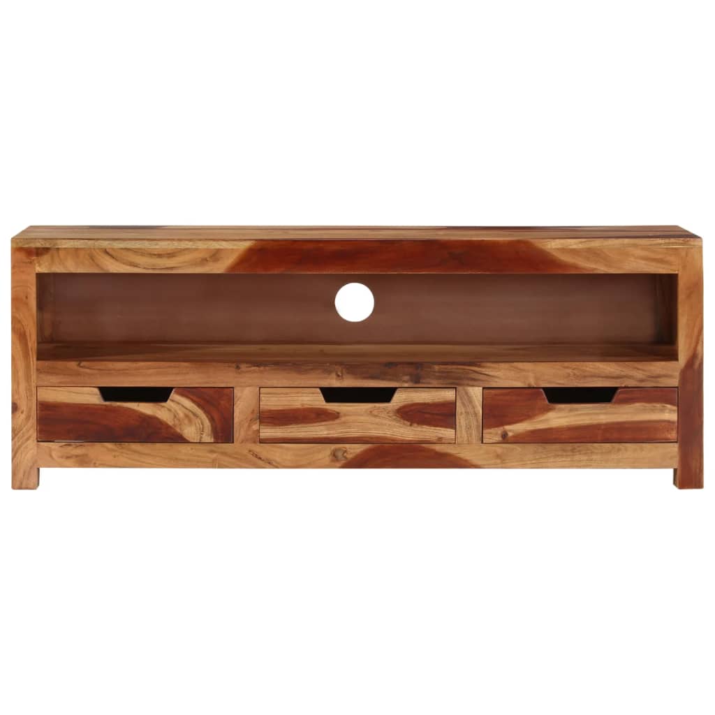 vidaXL TV Cabinet 43.3"x11.8"x15.7" Solid Wood Acacia