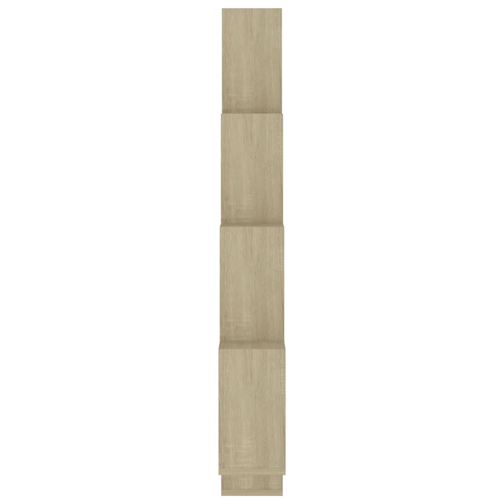 vidaXL Wall Cube Shelf Sonoma Oak 35.4"x5.9"x46.9" Engineered Wood