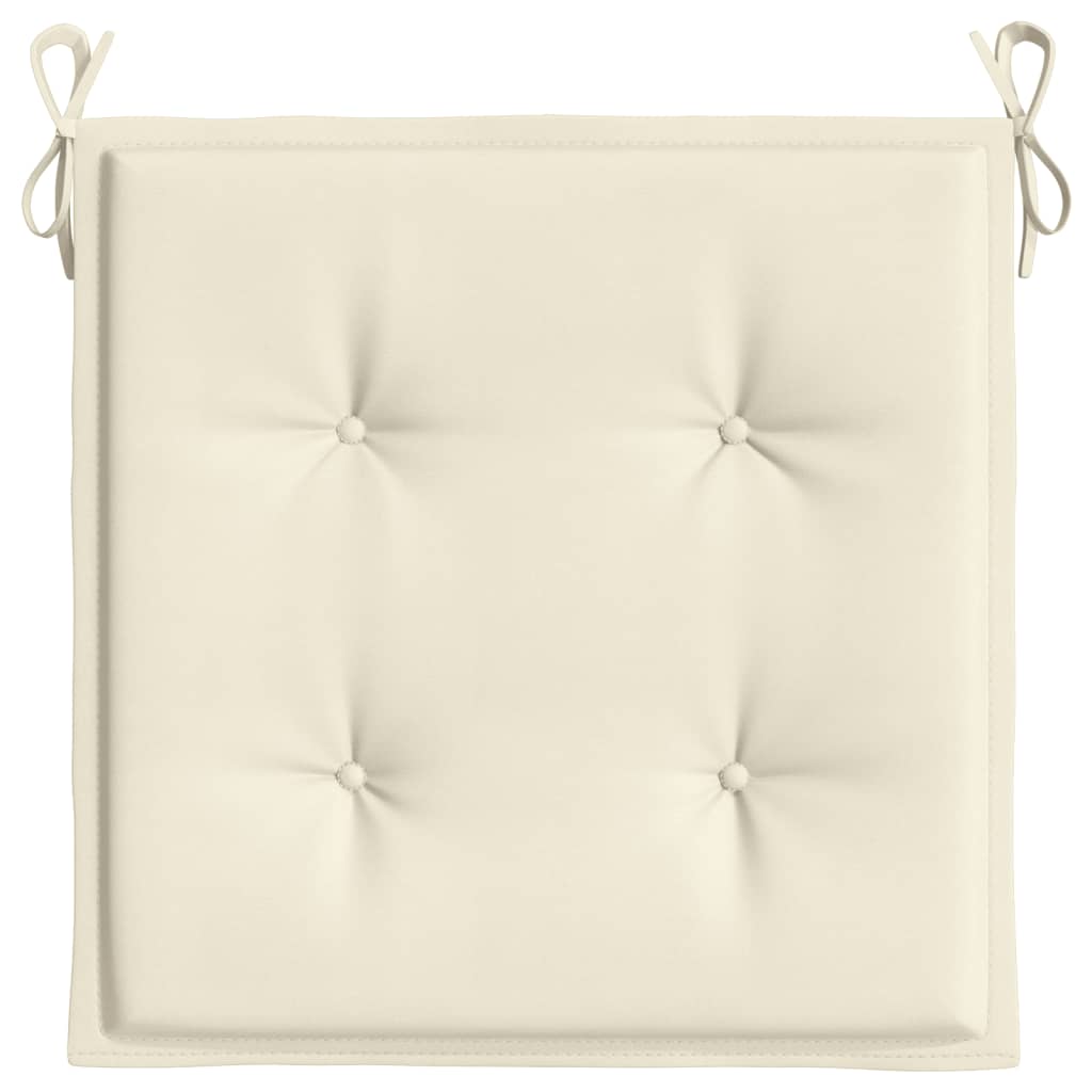 vidaXL Garden Chair Cushions 6 pcs Cream 15.7"x15.7"x1.2" Oxford Fabric