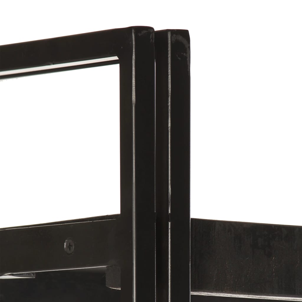 vidaXL 5-Tier Bookcase Black 15.7"x11.8"x70.9" Solid Mango Wood