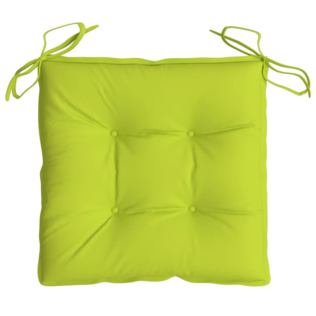 vidaXL Chair Cushions 2 pcs Bright Green 19.7"x19.7"x2.8" Fabric