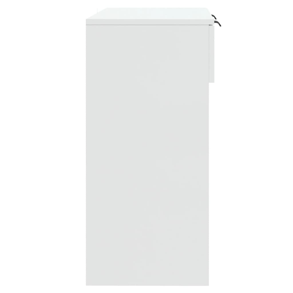 vidaXL Console Table High Gloss White 35.4"x14.2"x29.5" Engineered Wood