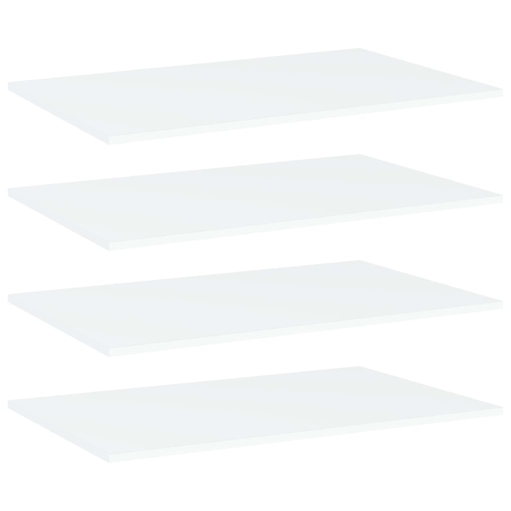 vidaXL Bookshelf Boards 4 pcs White 31.5"x19.7"x0.6" Engineered Wood