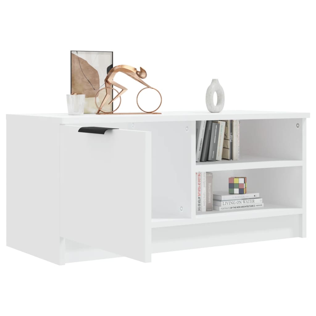 vidaXL TV Cabinet White 31.5"x13.8"x14.4" Engineered Wood