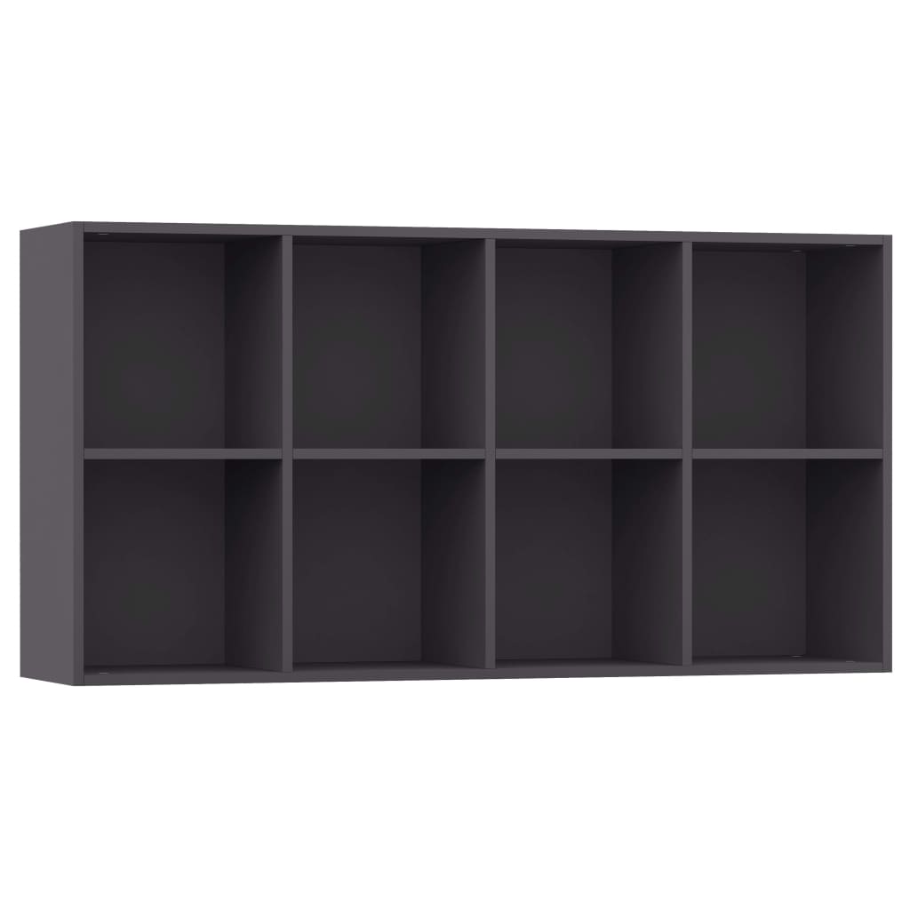 vidaXL Book Cabinet/Sideboard Gray 26"x11.8"x51.2" Engineered Wood