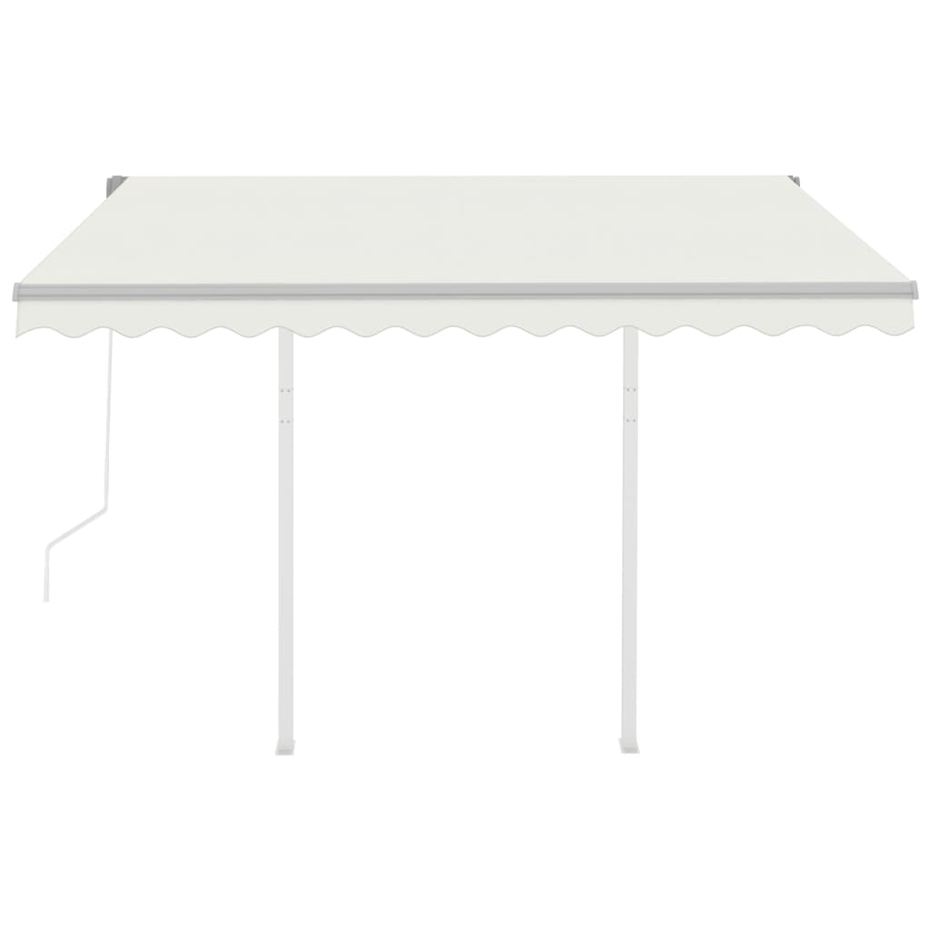vidaXL Automatic Retractable Awning with Posts 9.8'x8.2' Cream