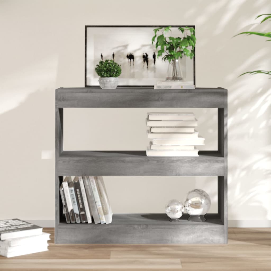 vidaXL Book Cabinet/Room Divider Gray Sonoma 31.5"x11.8"x28.3"