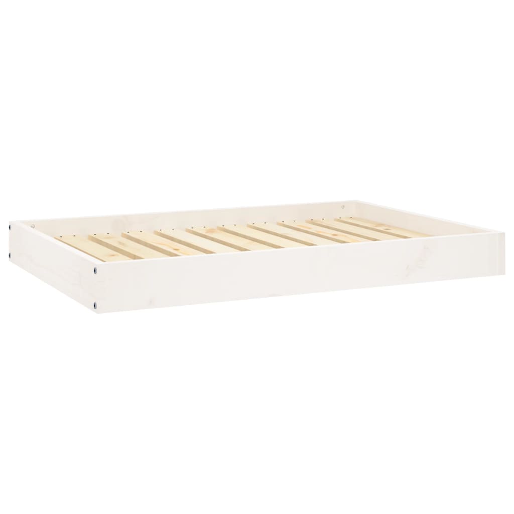 vidaXL Dog Bed White 36"x25.2"x3.5" Solid Wood Pine