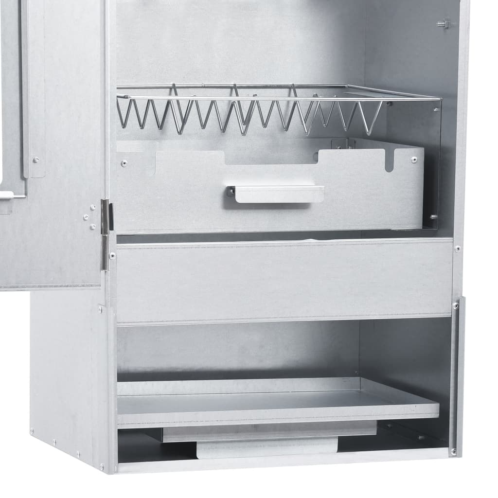 vidaXL BBQ Oven Smoker with 2.2 lb Wood Chips 17.5"x11.4"x32.7"