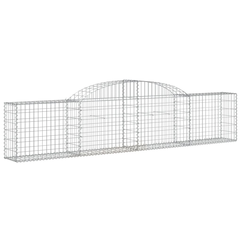 vidaXL Arched Gabion Basket 118.1"x11.8"x23.6"/31.5" Galvanized Iron