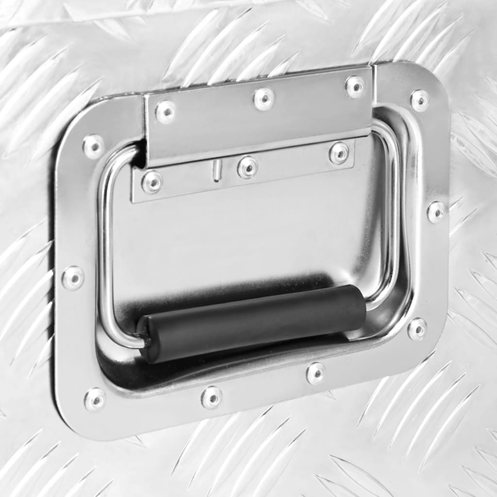 vidaXL Storage Box Silver 27.6"x12.2"x10.6" Aluminum