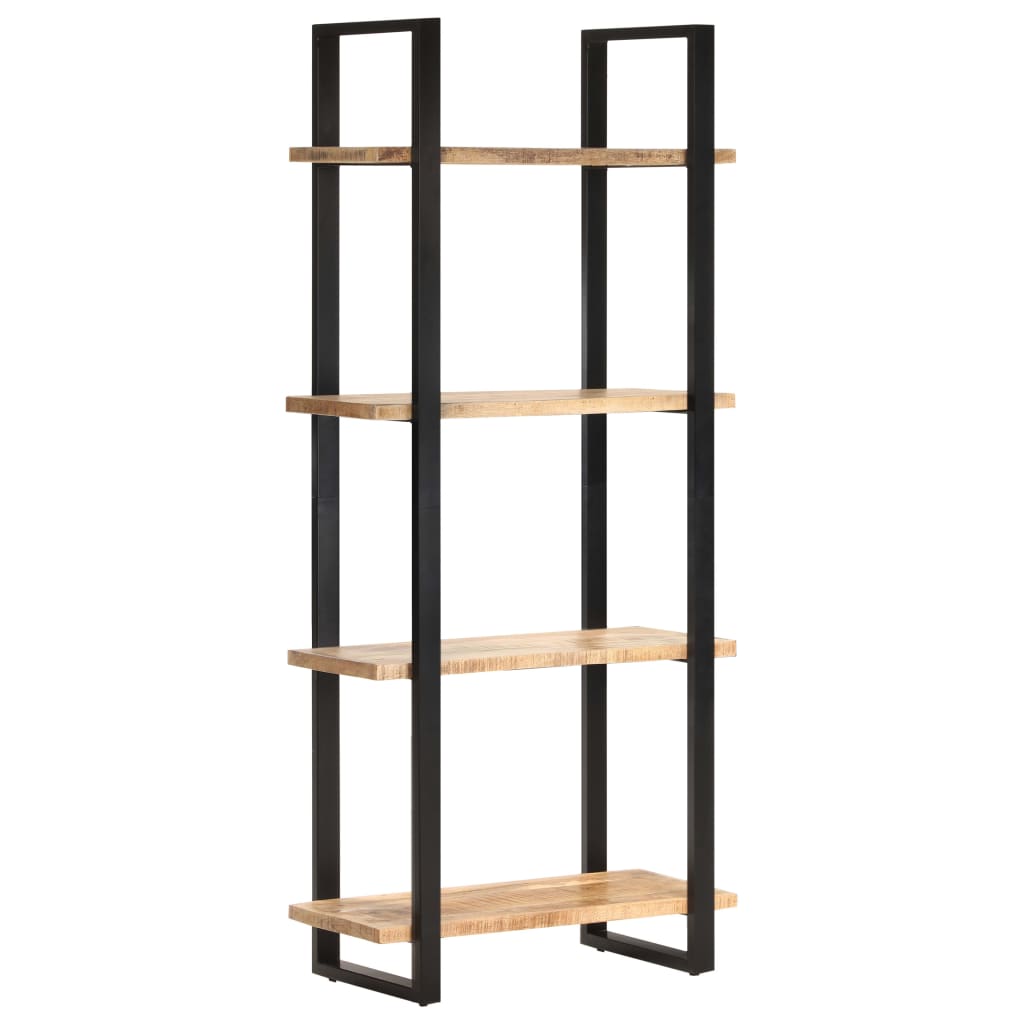 vidaXL 4-Tier Bookcase 31.5"x15.7"x70.9" Rough Mango Wood