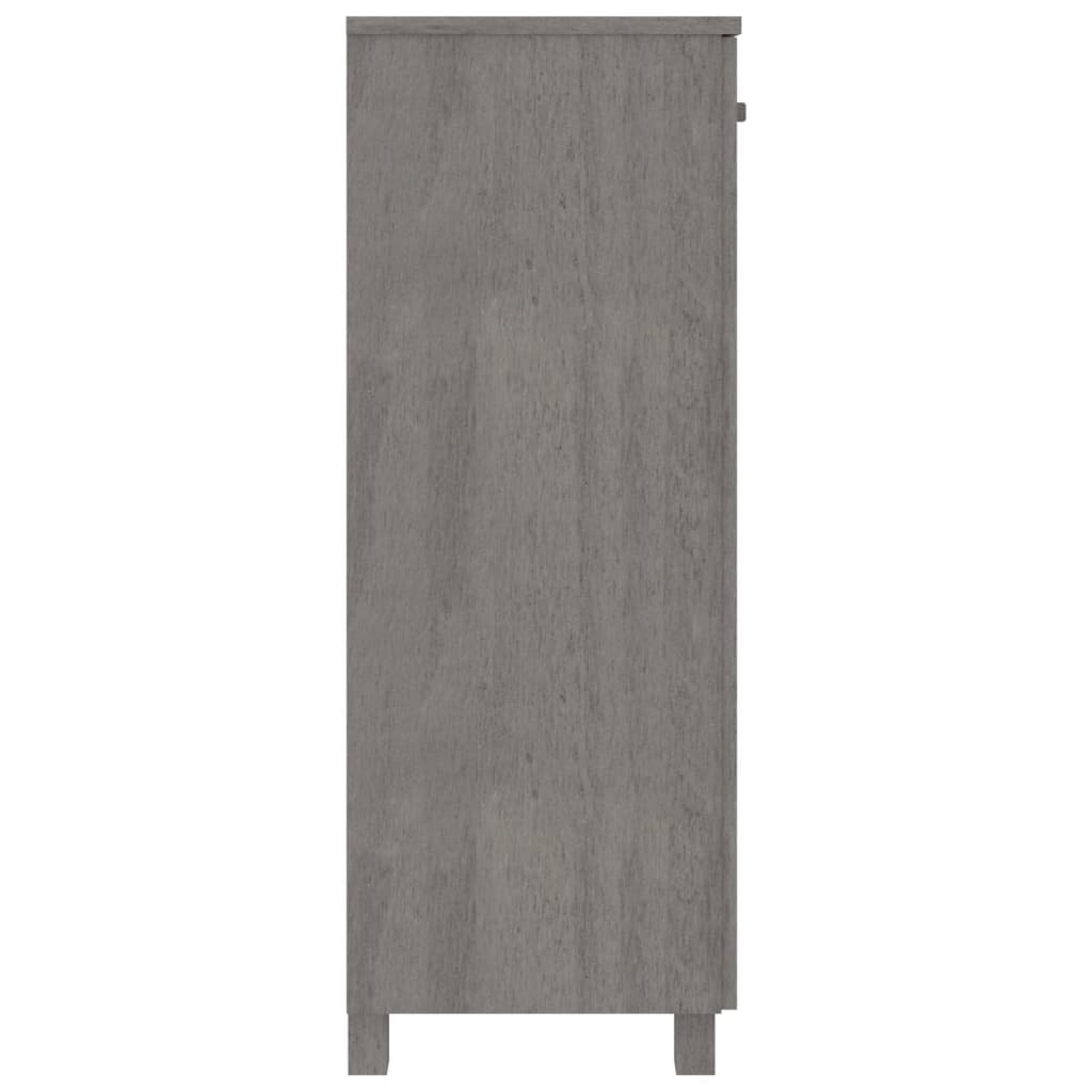 vidaXL Shoe Cabinet HAMAR Light Gray 33.5"x15.7"x42.5" Solid Wood Pine