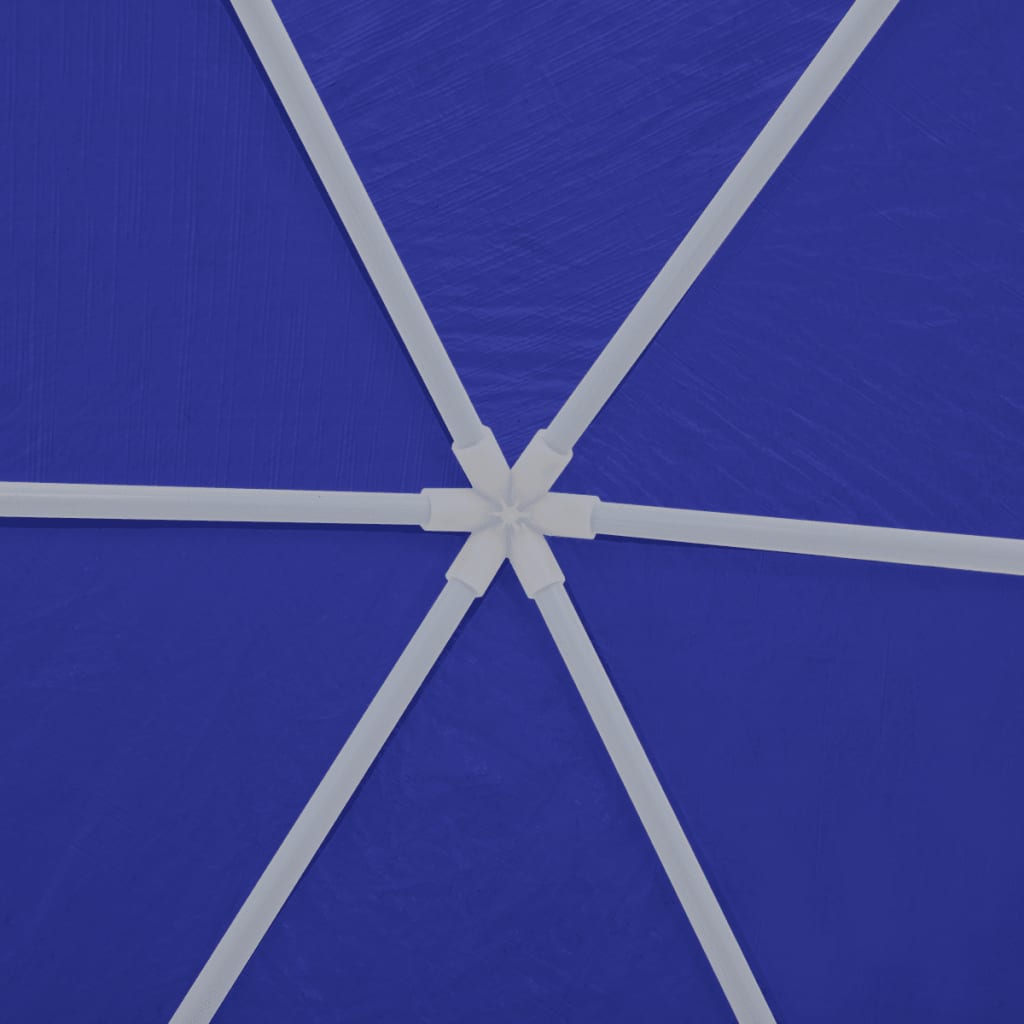 vidaXL Marquee with 6 Side Walls Blue 6.6'x6.6'