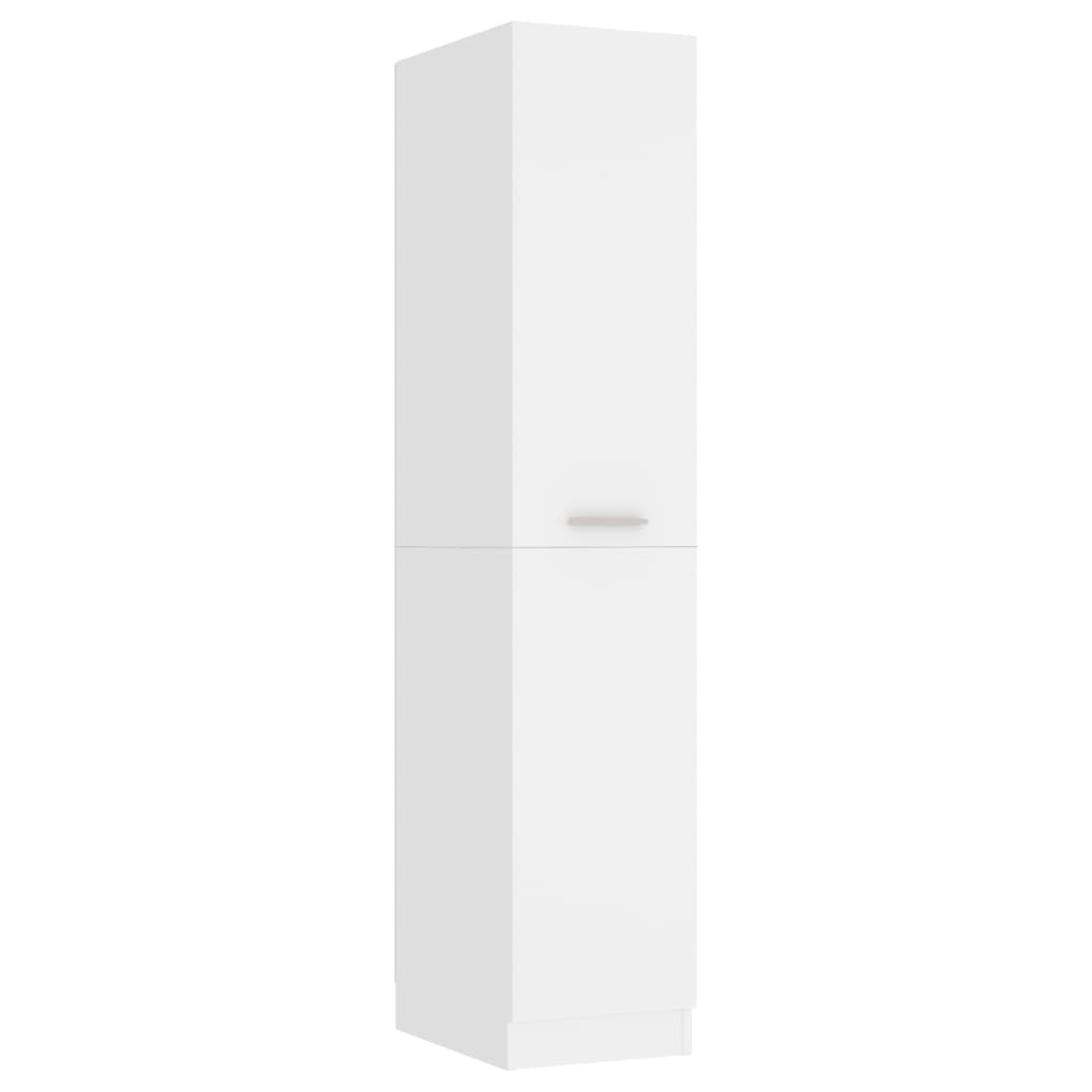 vidaXL Apothecary Cabinet White 11.8"x16.7"x59.1" Engineered Wood