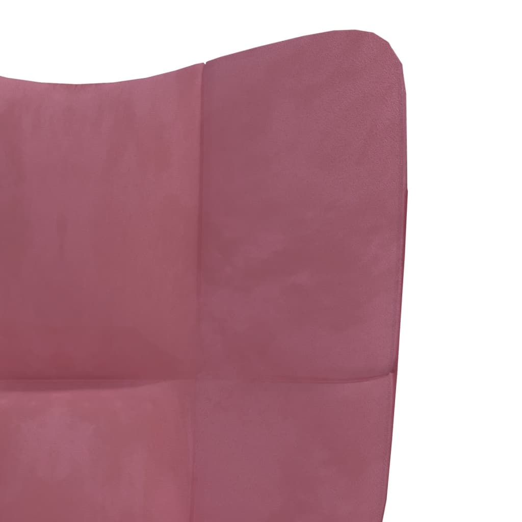 vidaXL Relaxing Chair Pink Velvet