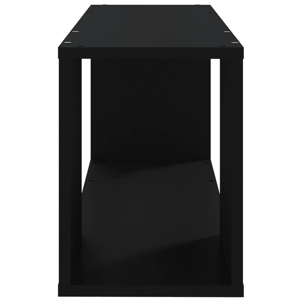 vidaXL TV Stand Black 31.5"x9.4"x12.6" Engineered Wood